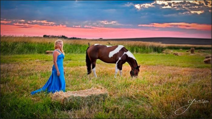 heathers sunset HDR portrait - seim